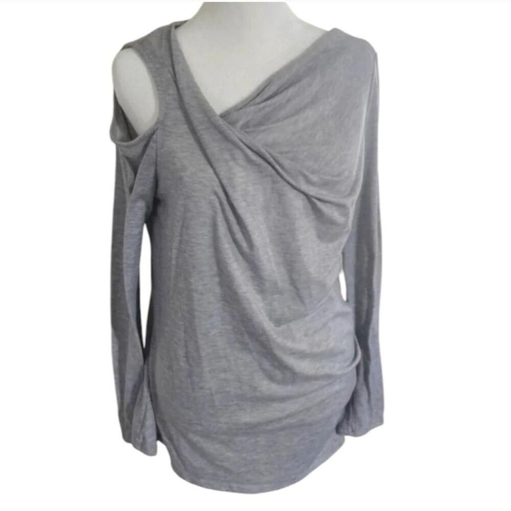 Asos Women's Grey and Blue T-shirt